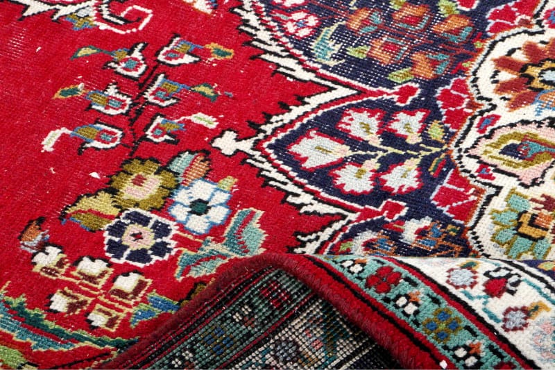 Håndknyttet persisk tæppe 242x335 cm Vintage - Rød / mørkeblå - Orientalske tæpper - Persisk tæppe