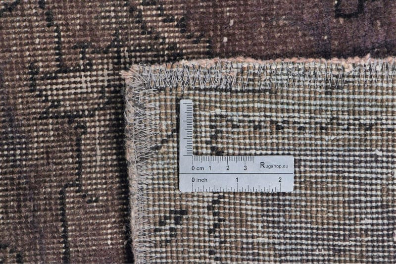 Håndknyttet persisk uldmåtte 290x333 cm Vintage - Brun / grå - Orientalske tæpper - Persisk tæppe