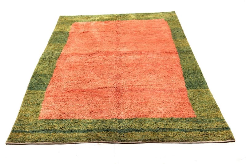 Håndknyttet Persisk Uldtæppe 190x250 cm Gabbeh Shiraz - Lyserød / Grøn - Orientalske tæpper - Persisk tæppe