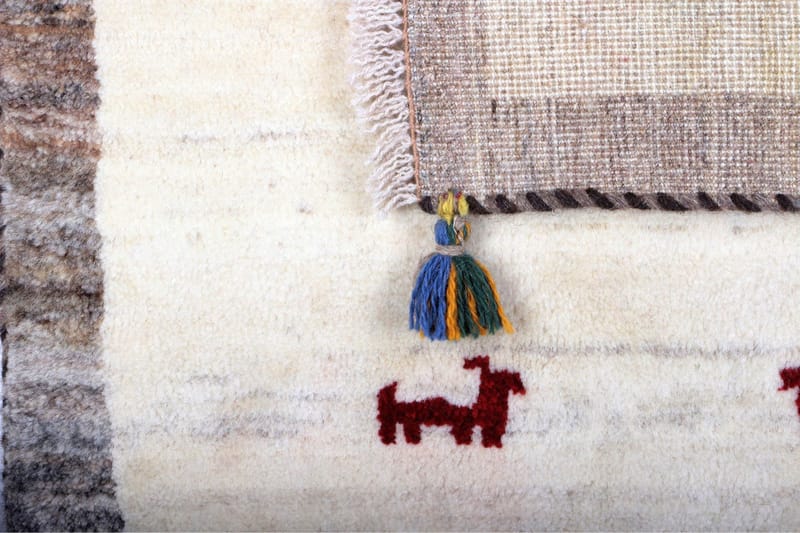 Håndknyttet Persisk Uldtæppe 63x123 cm Kelim - Beige - Orientalske tæpper - Persisk tæppe
