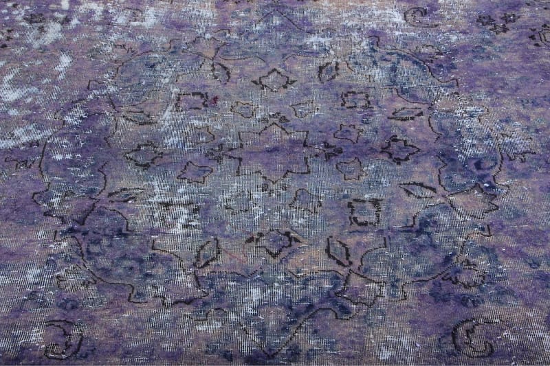 Håndknyttet persisk tæppe 189x269 cm Vintage - Lilla / Grøn - Orientalske tæpper - Persisk tæppe