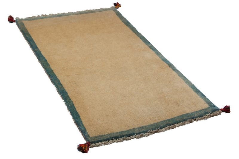 Håndknyttet persisk tæppe 75x143 cm Gabbeh Shiraz - Beige / blå - Orientalske tæpper - Persisk tæppe