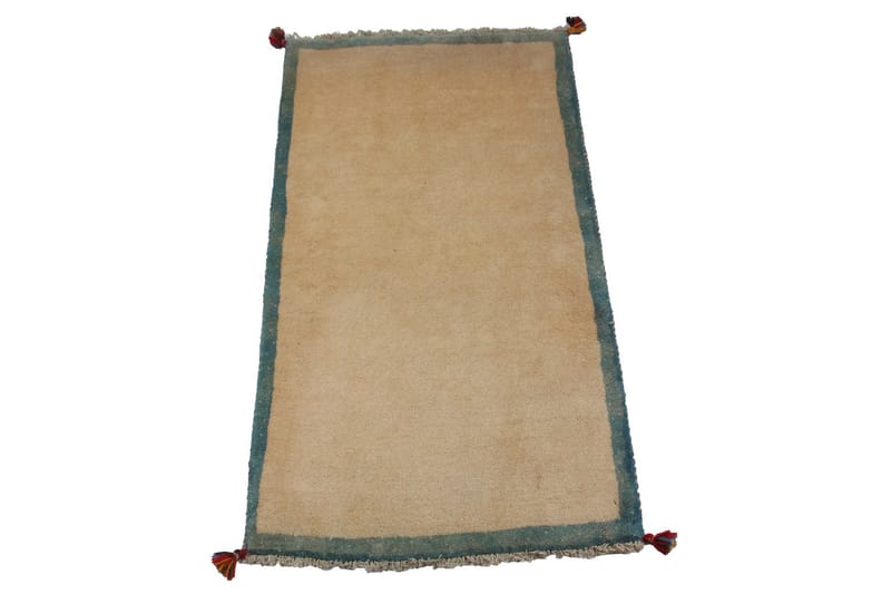 Håndknyttet persisk tæppe 75x143 cm Gabbeh Shiraz - Beige / blå - Orientalske t�æpper - Persisk tæppe