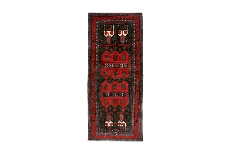 Håndknyttet persisk tæppe 144x342 cm - Mørkeblå / rød - Orientalske tæpper - Persisk tæppe
