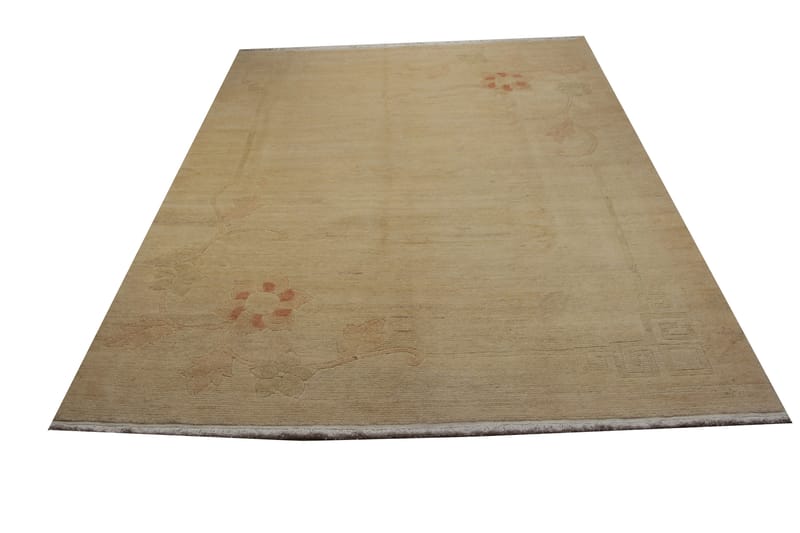 Håndknyttet Persisk Uldtæppe 211x309 cm Gabbeh Shiraz - Beige - Orientalske tæpper - Persisk tæppe