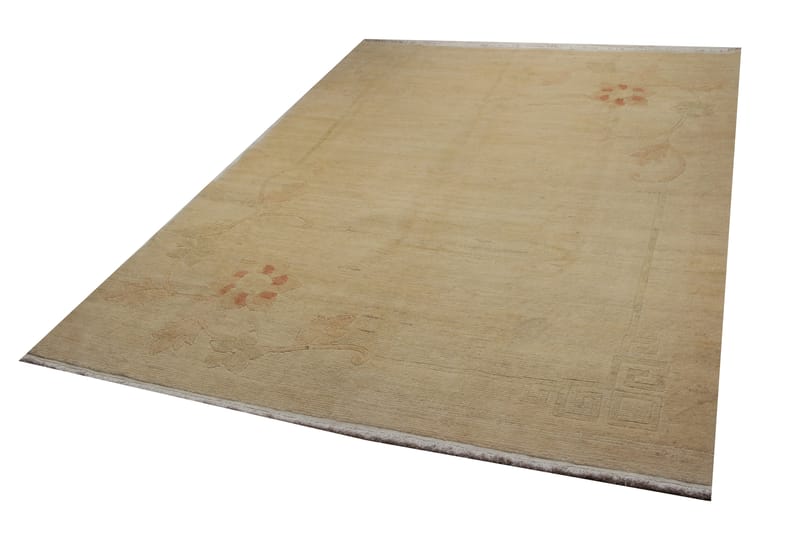 Håndknyttet Persisk Uldtæppe 211x309 cm Gabbeh Shiraz - Beige - Orientalske tæpper - Persisk tæppe