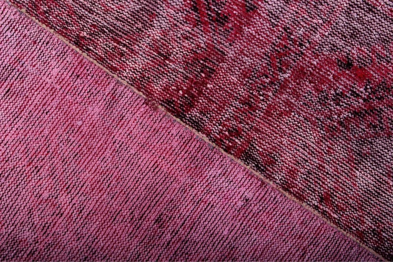 Håndknyttet persisk tæppe 104x201 cm Vintage - Mørkerød / lyserød - Orientalske tæpper - Persisk tæppe
