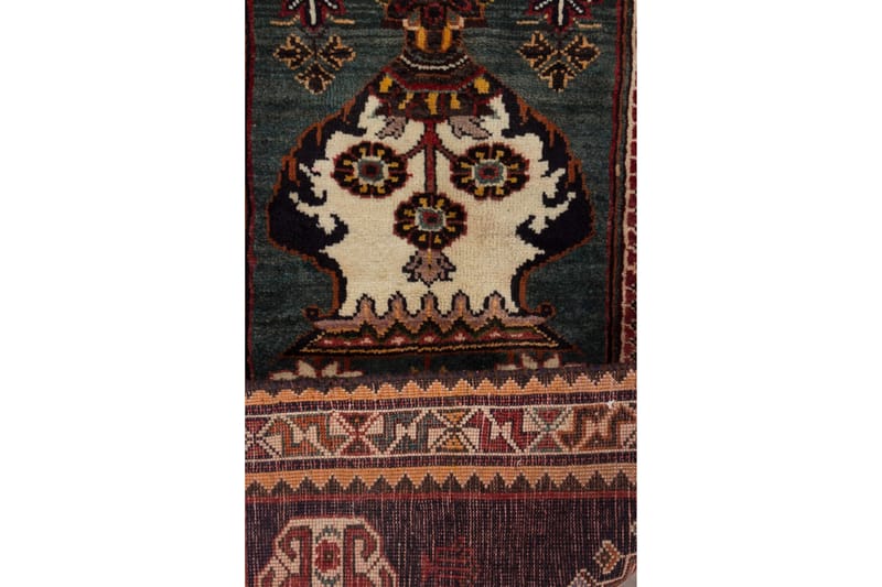 Håndknyttet persisk tæppe 100x189 cm - Grøn / Beige - Orientalske tæpper - Persisk tæppe