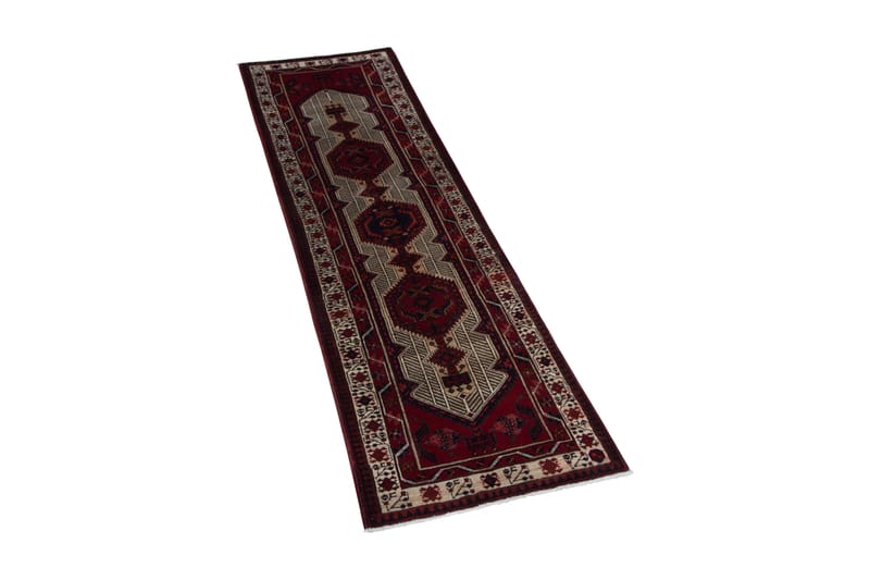 Håndknyttet persisk tæppe 97x345 cm - Rød / Beige - Orientalske tæpper - Persisk tæppe