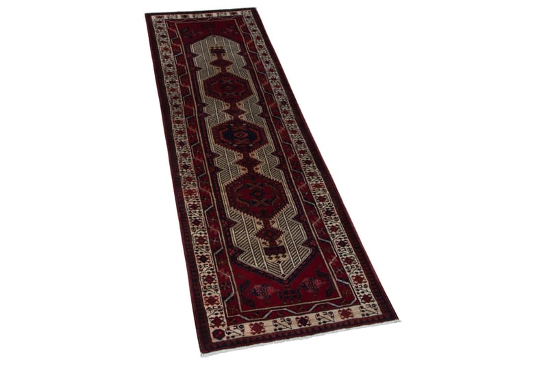 Håndknyttet persisk tæppe 97x345 cm - Rød / Beige - Orientalske tæpper - Persisk tæppe