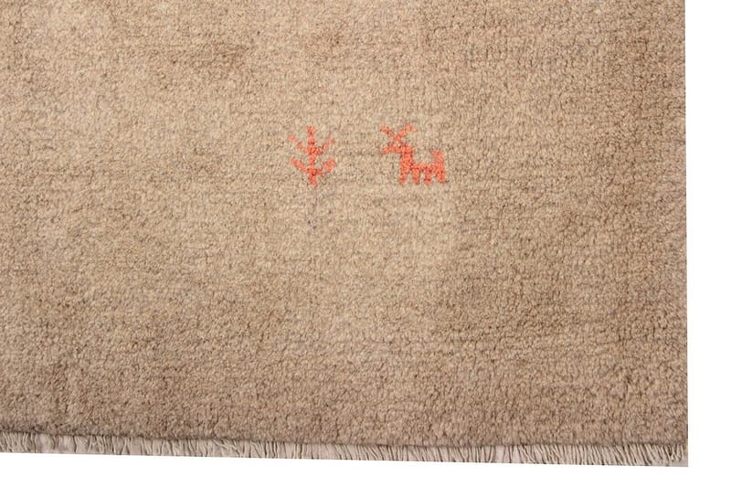 Håndknyttet Persisk Uldtæppe 206x280 cm Gabbeh Shiraz - Mørk beige - Orientalske tæpper - Persisk tæppe