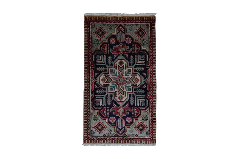 Håndknyttet Persisk Patinatæppe 82x145 cm - Mørkeblå / lyseblå - Orientalske tæpper - Persisk tæppe