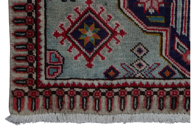 Håndknyttet Persisk Patinatæppe 82x145 cm - Mørkeblå / lyseblå - Orientalske tæpper - Persisk tæppe