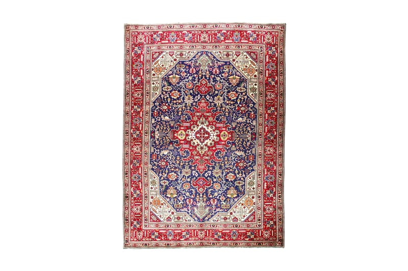 Håndknyttet persisk tæppe 203x265 cm - Rød / mørkeblå - Orientalske tæpper - Persisk tæppe