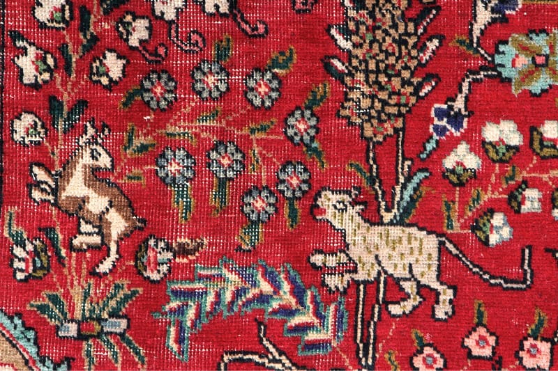 Håndknyttet persisk Patchwork 245x347 cm Kelim - Rød / mørkeblå - Orientalske tæpper - Persisk tæppe