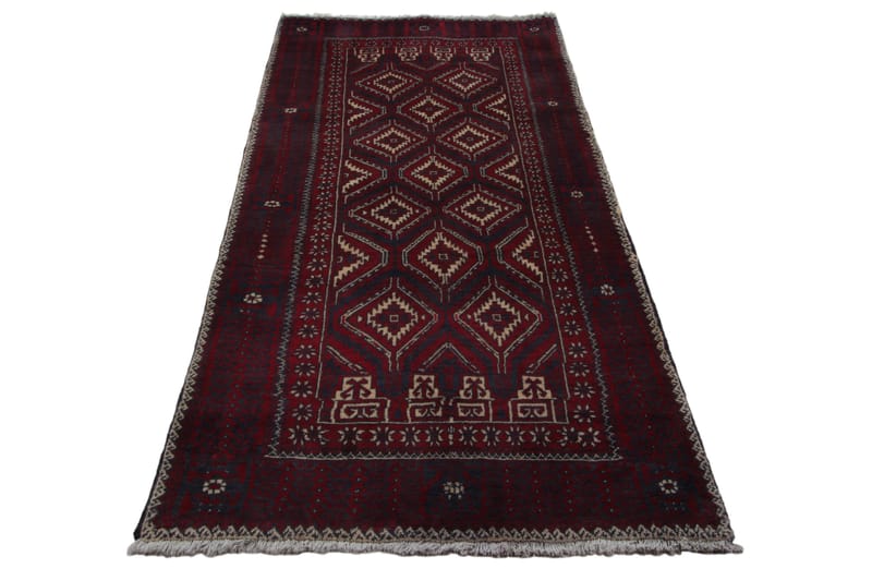 Håndknyttet persisk tæppe bølge 90x193 cm Kelim - Rød / sort - Orientalske tæpper - Persisk tæppe