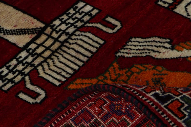 Håndknyttet persisk tæppe 127x188 cm - Rød / Beige - Orientalske tæpper - Persisk tæppe