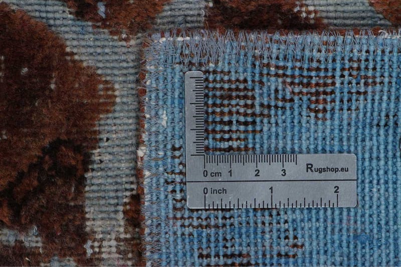 Håndknyttet persisk tæppe 140x190 cm Vintage - Blå / brun - Orientalske tæpper - Persisk tæppe