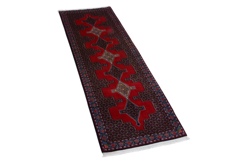 Håndknyttet persisk tæppe 91x294 cm - Rød / blå - Orientalske tæpper - Persisk tæppe