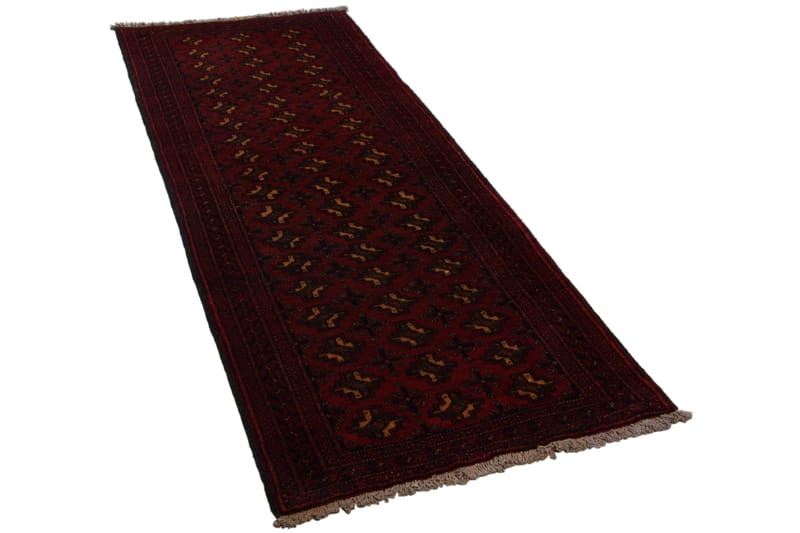 Håndknyttet persisk tæppe 77x205 cm - Rød / sort - Orientalske tæpper - Persisk tæppe