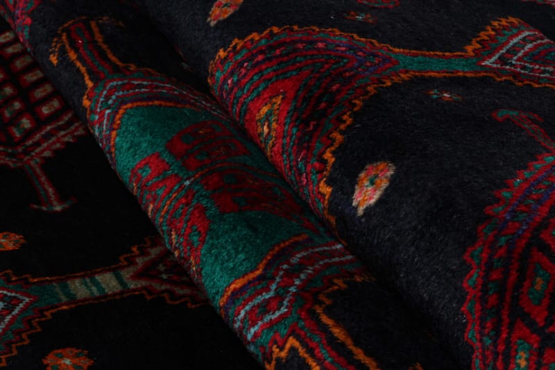 Håndknyttet persisk tæppe 158x305 cm - Sort / mørkerød - Orientalske tæpper - Persisk tæppe