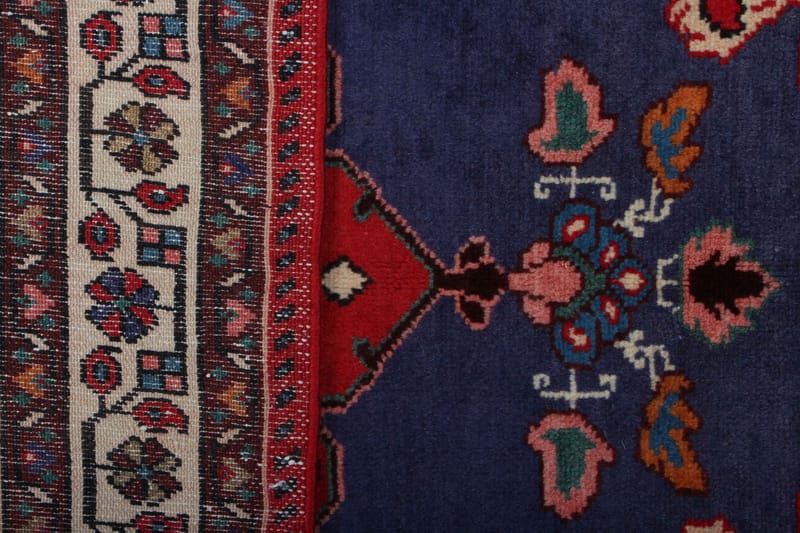 Håndknyttet persisk tæppe 117x147 cm - Mørkeblå / rød - Orientalske tæpper - Persisk tæppe