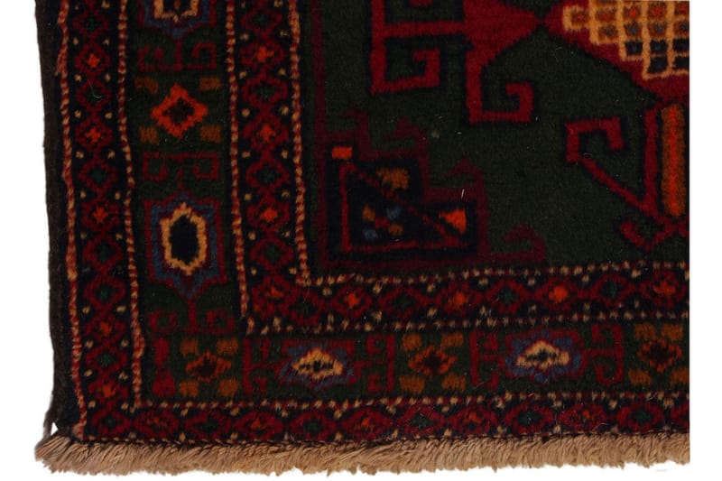 Håndknyttet persisk tæppe 73x214 cm - Rød / grøn - Orientalske tæpper - Persisk tæppe