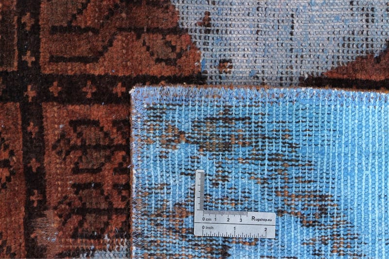 Håndknyttet persisk tæppe 188x256 cm Vintage - Blå / brun - Orientalske tæpper - Persisk tæppe