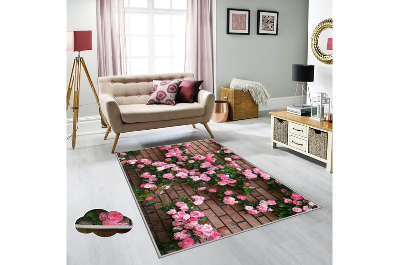 Homefesto Tæppe 100x150 cm - Flerfarvet - Tekstiler - Tæpper - Orientalske tæpper