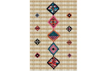 Homefesto Tæppe 100x150 cm - Flerfarvet - Tekstiler - Tæpper - Orientalske tæpper