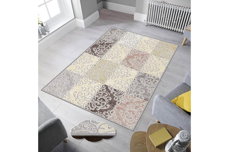 Homefesto Tæppe 100x150 cm - Flerfarvet - Tekstiler - Tæpper - Orientalske tæpper