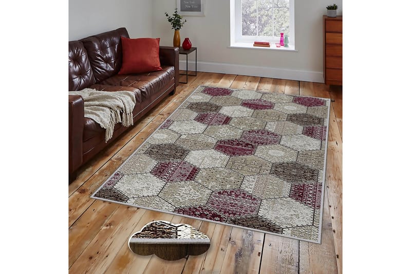 Homefesto Tæppe 100x150 cm - Flerfarvet - Tekstiler - Tæpper - Orientalske tæpper