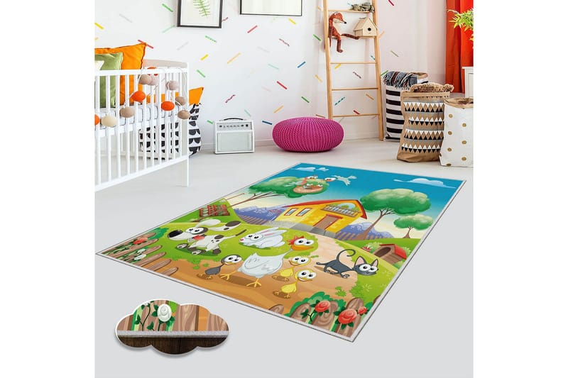 Homefesto Tæppe 100x150 cm - Flerfarvet - Tekstiler - Tæpper - Orientalske tæpper