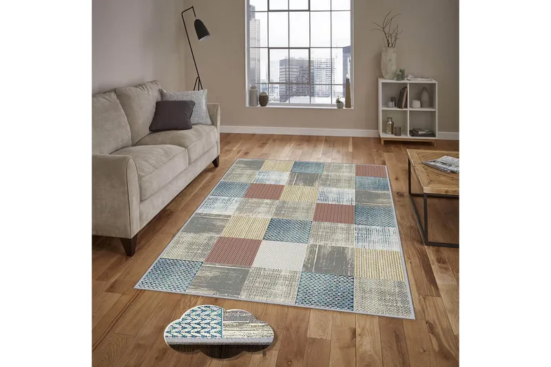 Homefesto Tæppe 100x150 cm, Flerfarvet