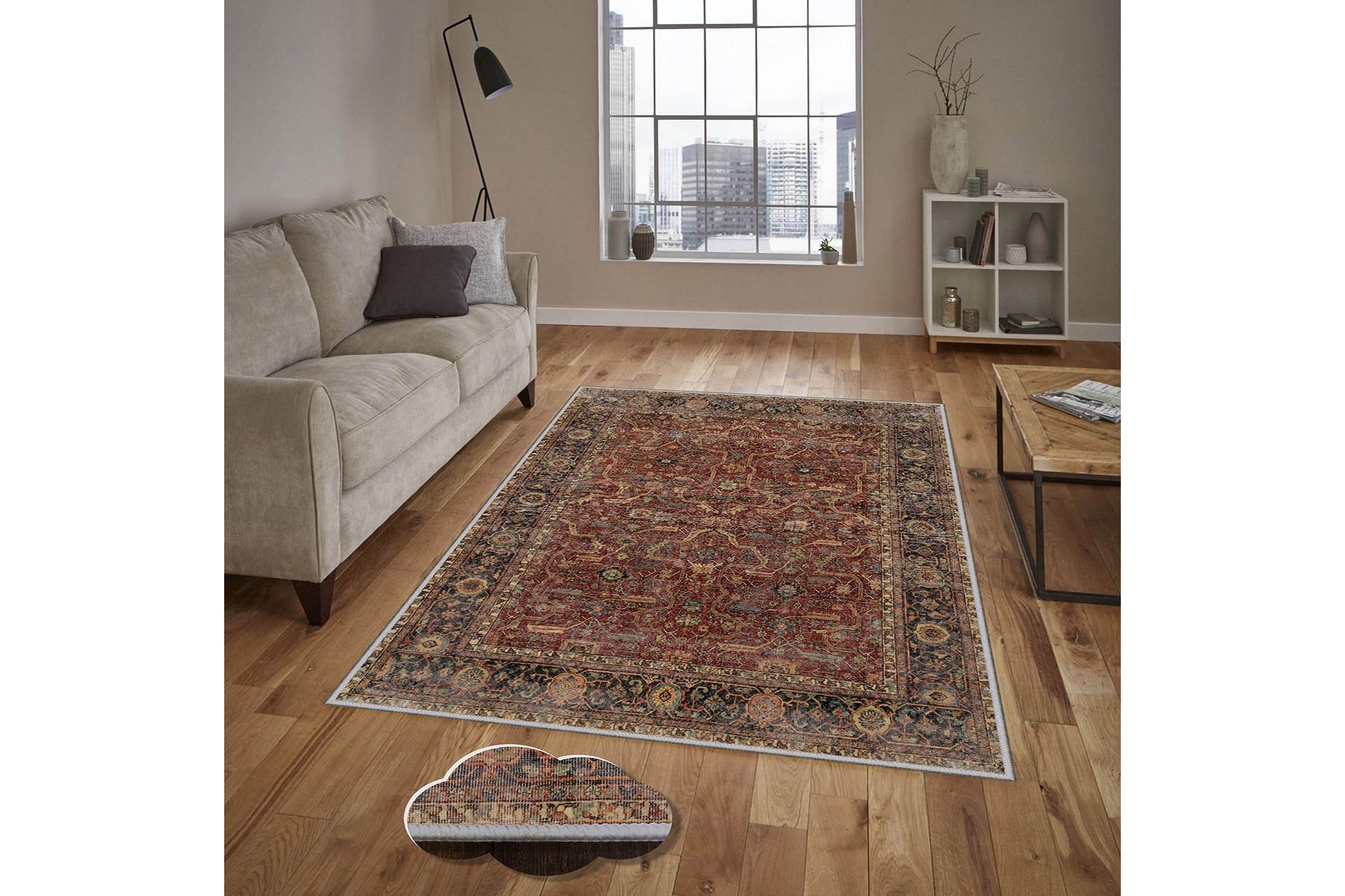 Homefesto Tæppe 100x200 cm - Flerfarvet - Tekstiler - Tæpper - Orientalske tæpper
