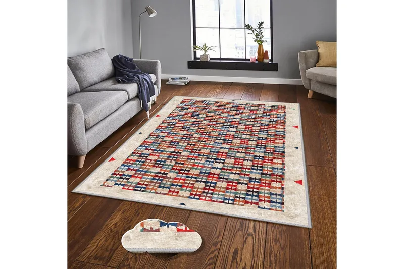 Homefesto Tæppe 100x200 cm, Flerfarvet