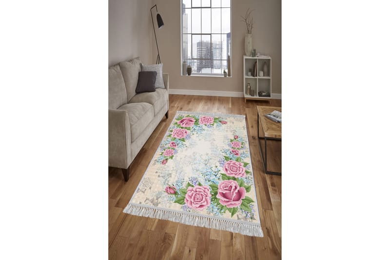 Homefesto Tæppe 100x200 cm - Flerfarvet/Velour - Tekstiler - Tæpper - Orientalske tæpper