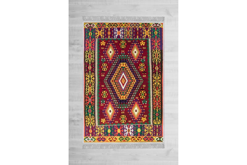 Homefesto Tæppe 100x200 cm - Flerfarvet/Velour - Tekstiler - Tæpper - Orientalske tæpper