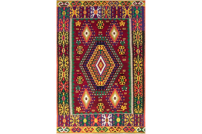 Homefesto Tæppe 100x200 cm - Flerfarvet/Velour - Tekstiler - Tæpper - Orientalske tæpper