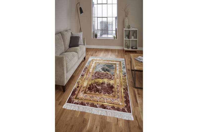 Homefesto Tæppe 100x200 cm - Flerfarvet/Velour - Orientalske tæpper - Persisk tæppe