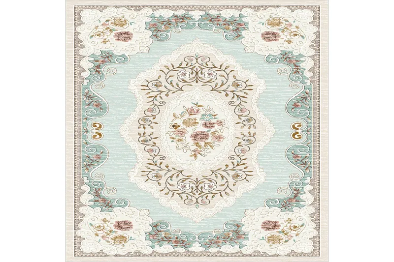 Homefesto Tæppe 100x200 cm - Multifarvet - Tekstiler - Tæpper - Orientalske tæpper