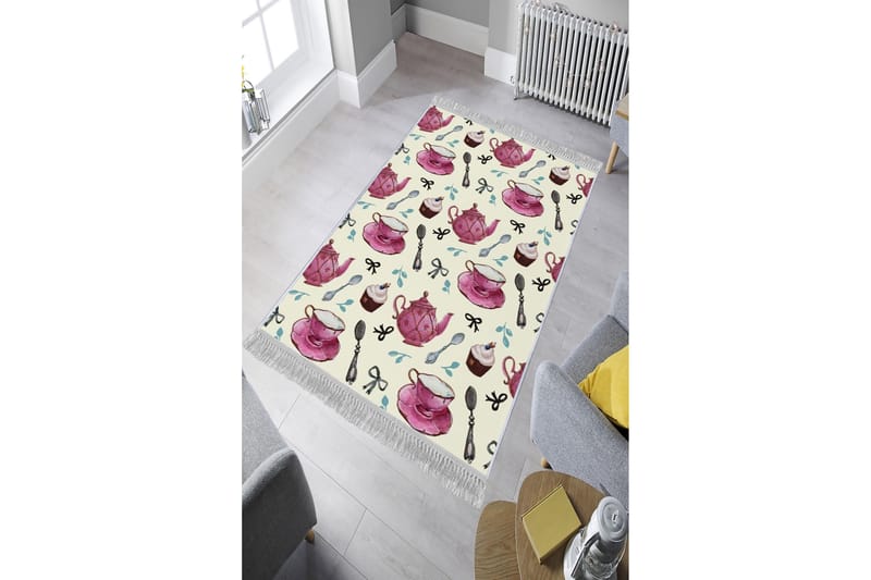 Homefesto Tæppe 100x300 cm - Flerfarvet/Velour - Tekstiler - Tæpper - Orientalske tæpper