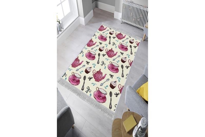 Homefesto Tæppe 100x300 cm - Flerfarvet/Velour - Orientalske tæpper - Persisk tæppe