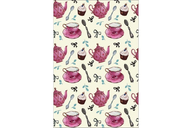 Homefesto Tæppe 100x300 cm, Flerfarvet/Velour