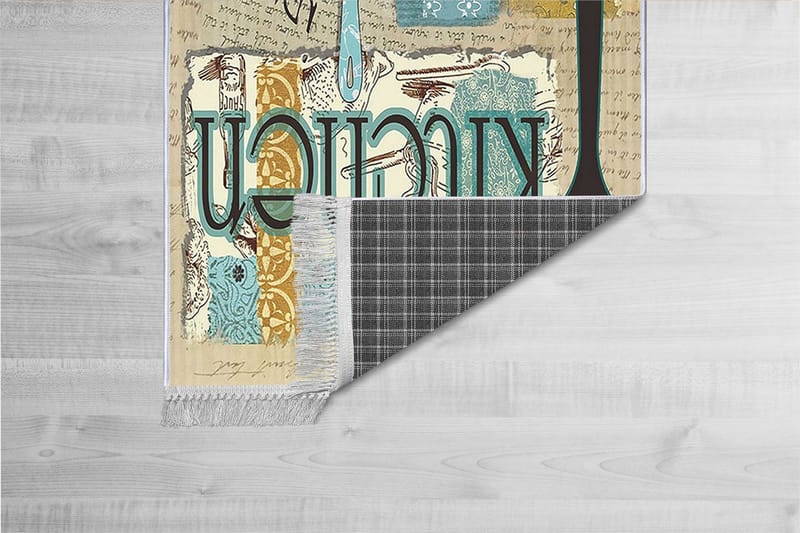 Homefesto Tæppe 100x300 cm - Flerfarvet/Velour - Tekstiler - Tæpper - Orientalske tæpper