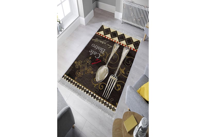 Homefesto Tæppe 100x300 cm - Flerfarvet/Velour - Tekstiler - Tæpper - Orientalske tæpper