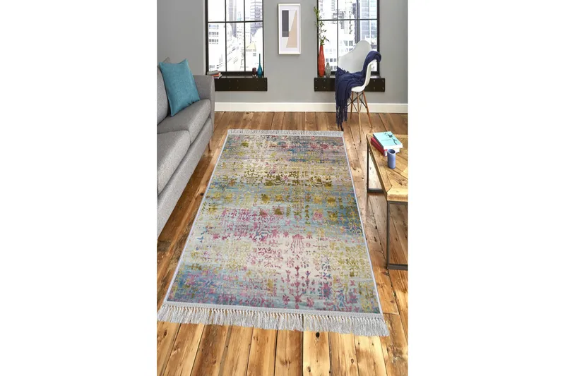 Homefesto Tæppe 100x300 cm, Flerfarvet/Velour