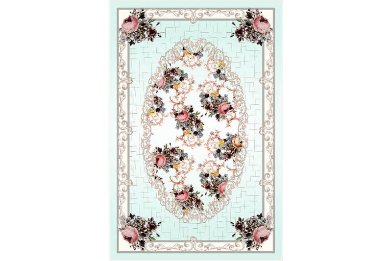 Homefesto Tæppe 100x300 cm - Flerfarvet/Velour - Tekstiler - Tæpper - Orientalske tæpper