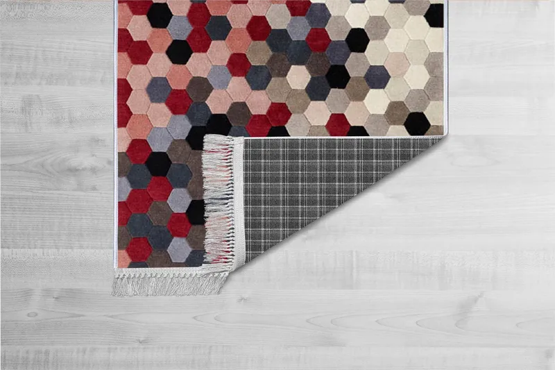 Homefesto Tæppe 100x300 cm, Flerfarvet/Velour