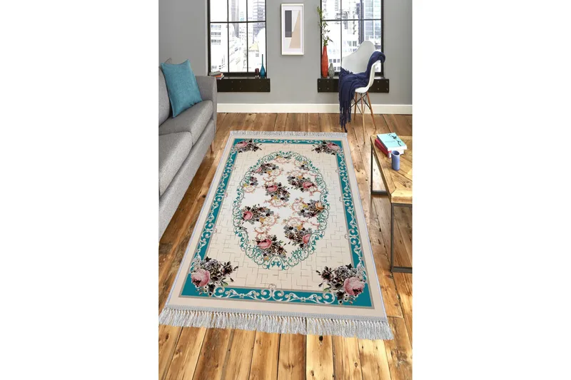 Homefesto Tæppe 100x300 cm, Flerfarvet/Velour